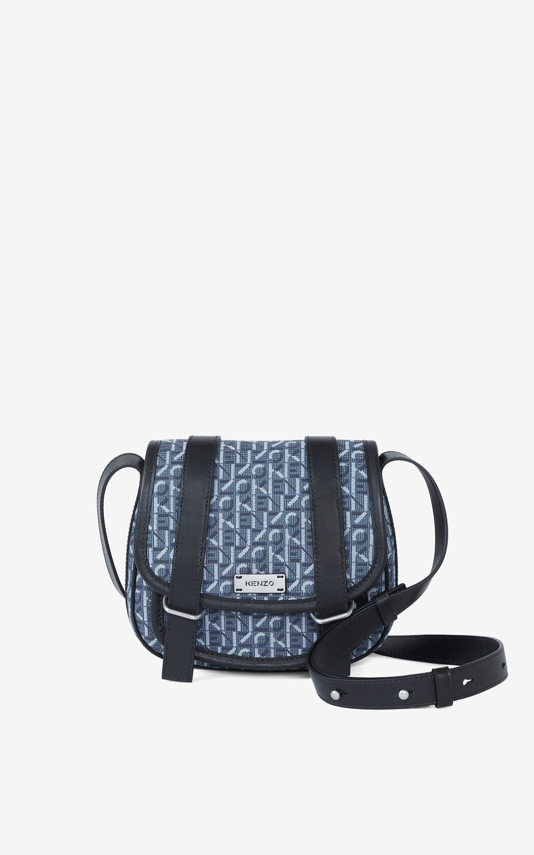 Sac Messenger Kenzo Small jacquard Courier Femme Bleu Marine Bleu | DEOU-74315